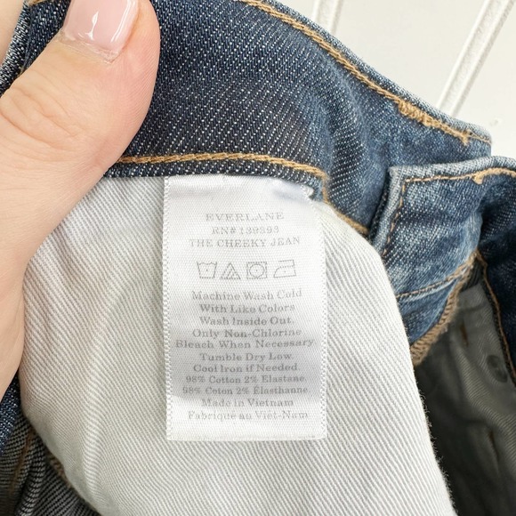 Everlane The Cheeky High Rise Straight Leg Jeans Denim - Picture 6 of 7
